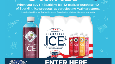 Sparkling Ice Walmart Honor Flight Rebate Landing Page
